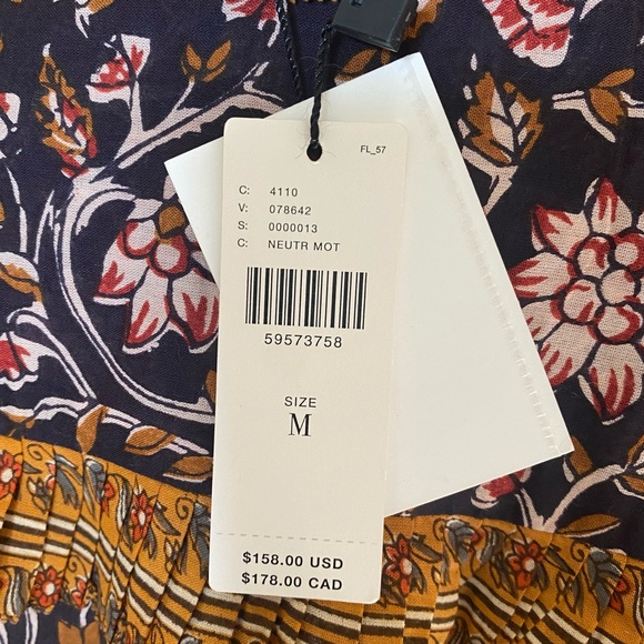 NWT Anthropologie Othilia Sera Ruffled Blouse Womens Top Neutral Multi Medium - Picture 8 of 14